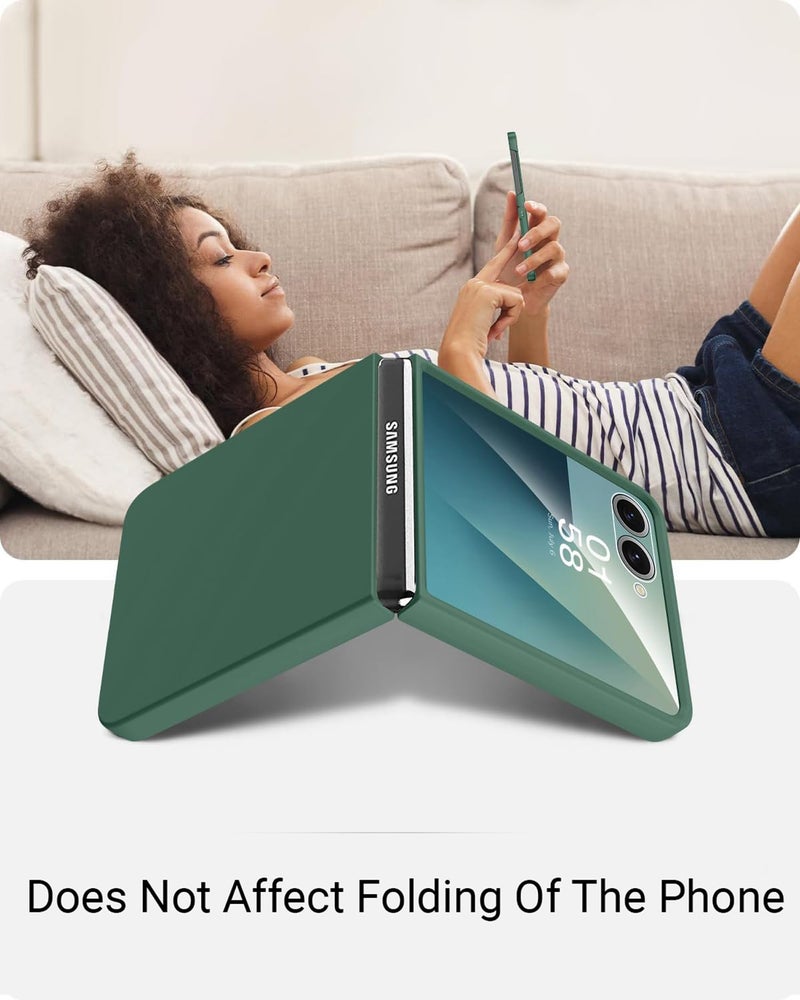 Kapa Ultra Thin Back Case for Samsung Galaxy Flip7 / Z Flip 7 | Full Body Protection Hard Back Cover (Green) - Image 3