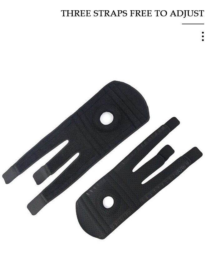 DUNISO دعامة الركبة الاحترافية مع مثبتات جانبية ومنصات جل الرضفة، دعامات دعم الركبة المضغوطة القابلة للتعديل لألم الركبة، تمزق الغضروف المفصلي، ACL، MCL، التهاب المفاصل، تخفيف آلام المفاصل، التعافي من الإصابات - Image 5