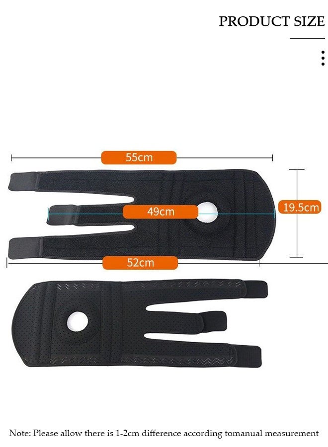 DUNISO دعامة الركبة الاحترافية مع مثبتات جانبية ومنصات جل الرضفة، دعامات دعم الركبة المضغوطة القابلة للتعديل لألم الركبة، تمزق الغضروف المفصلي، ACL، MCL، التهاب المفاصل، تخفيف آلام المفاصل، التعافي من الإصابات - Image 3