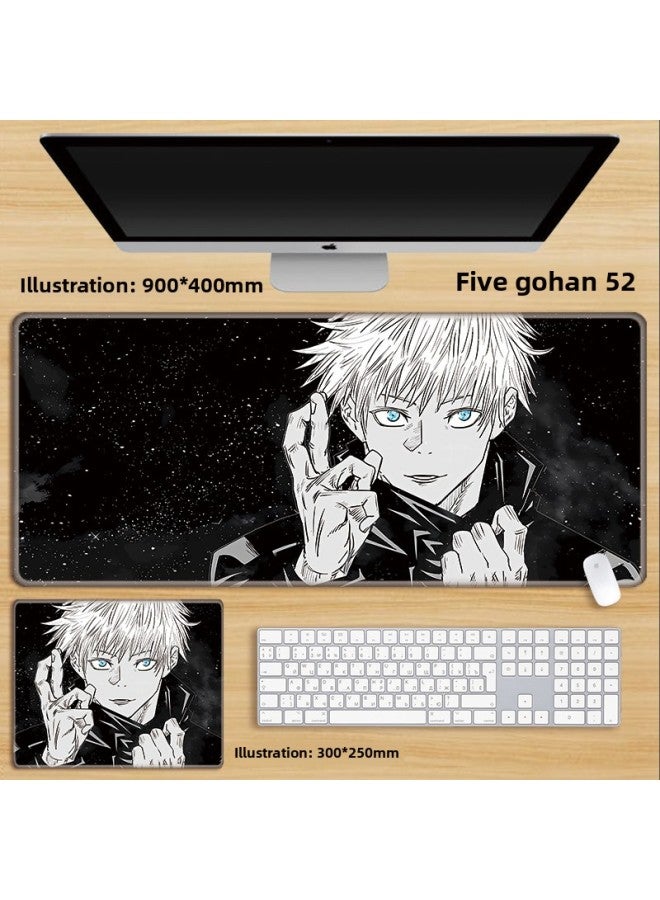 Unlocked Gojo Satoru Mouse Pad Extra Large Spell Return Home Animation Large Girls Computer Keyboard Office-Color:100x50cm Thickness 3mm-Pattern:Light Green Five Gatsuke 52  - Image 1