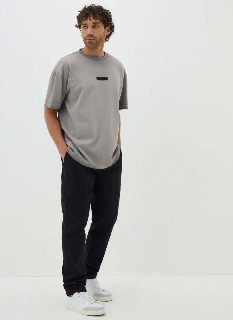 Matalan Black Basic Cargo Trousers