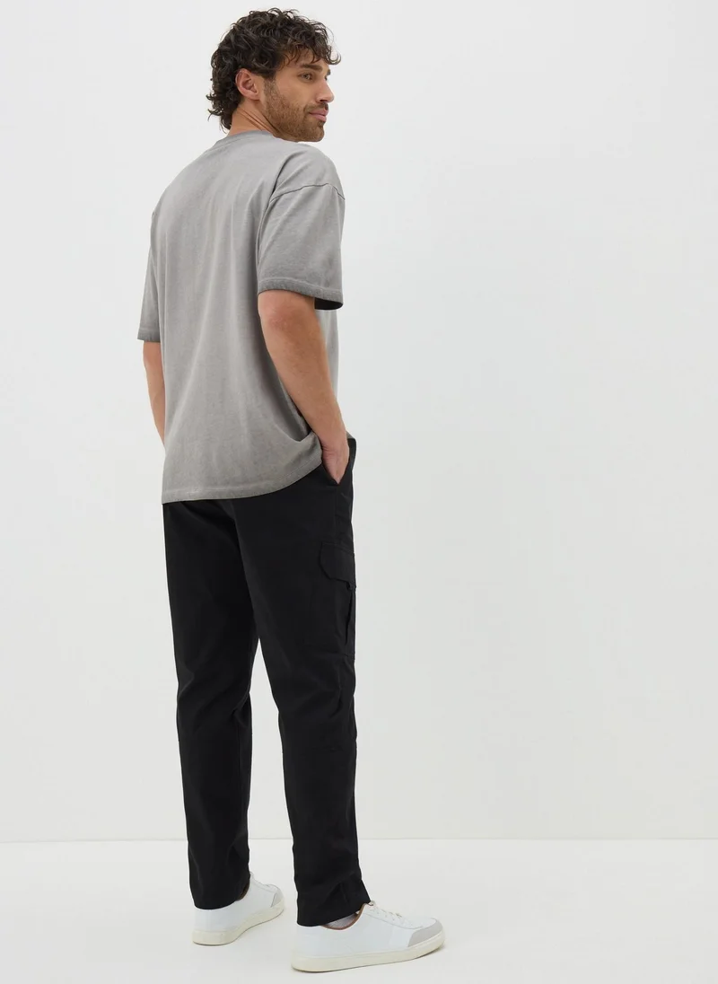 Matalan Black Basic Cargo Trousers