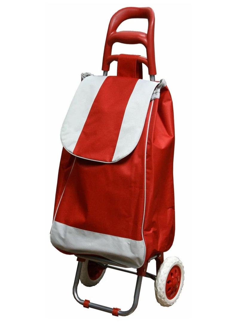 DubaiGallery Foldable Shopping Trolley Bag/Shopping Vegetable Trolley Carry Bag | Grocery Shopping Foldable Cart with Wheels and Detachable Bag Luggage Trolley - Image 1