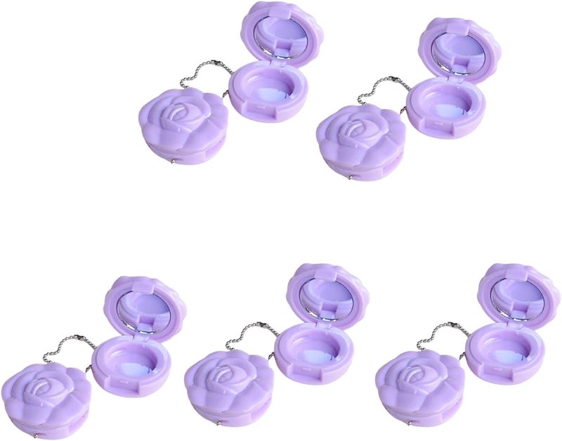 10 Pieces Rose Mirrored Lipstick Cases Practical Lip Balm Container Small Cosmetic Bottles for Creams and Serums Travel Friendly Makeup Accessory Kit, Purple - Image 3