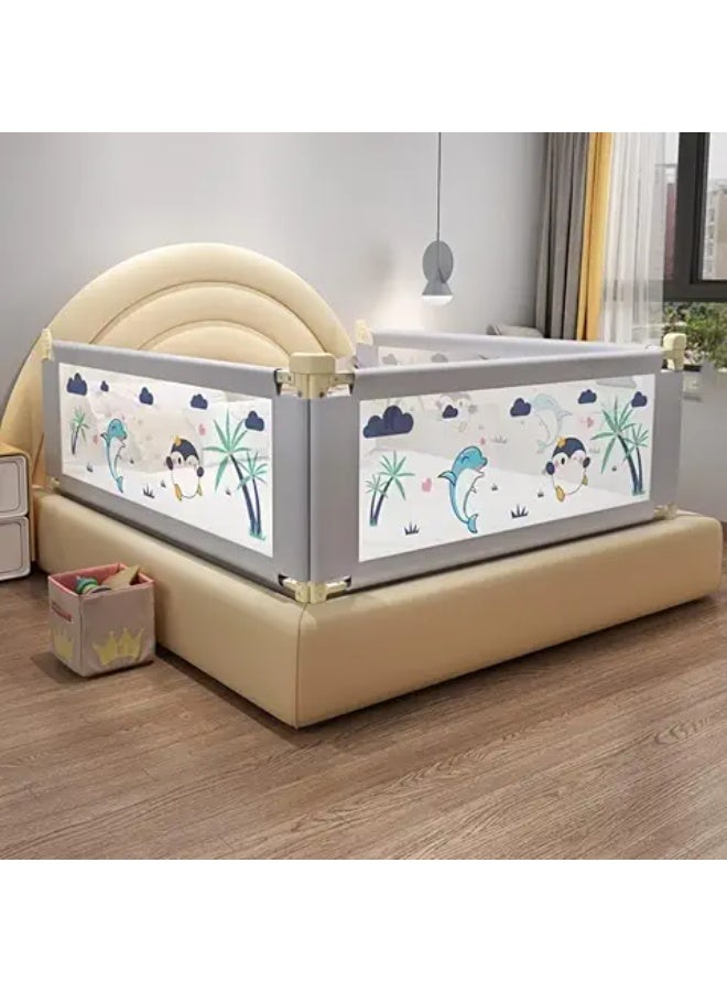 Kids Bed Guardrail for Kids Playpen and Crib Rails,One Side - Size:180cm