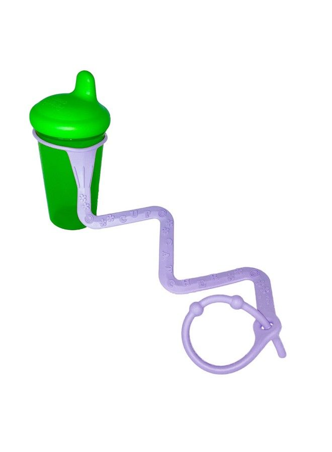 Brilli Baby Cup Catcher Sippy Cup Bottle Toy Pacifier Tether To Attach To Your Stroller Leash Strap To Secure Child'S Items To High Chair Or Car Seat (Lavender) - Image 1