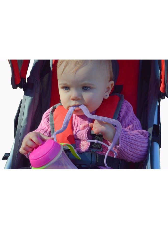 Brilli Baby Cup Catcher Sippy Cup Bottle Toy Pacifier Tether To Attach To Your Stroller Leash Strap To Secure Child'S Items To High Chair Or Car Seat (Lavender) - Image 4