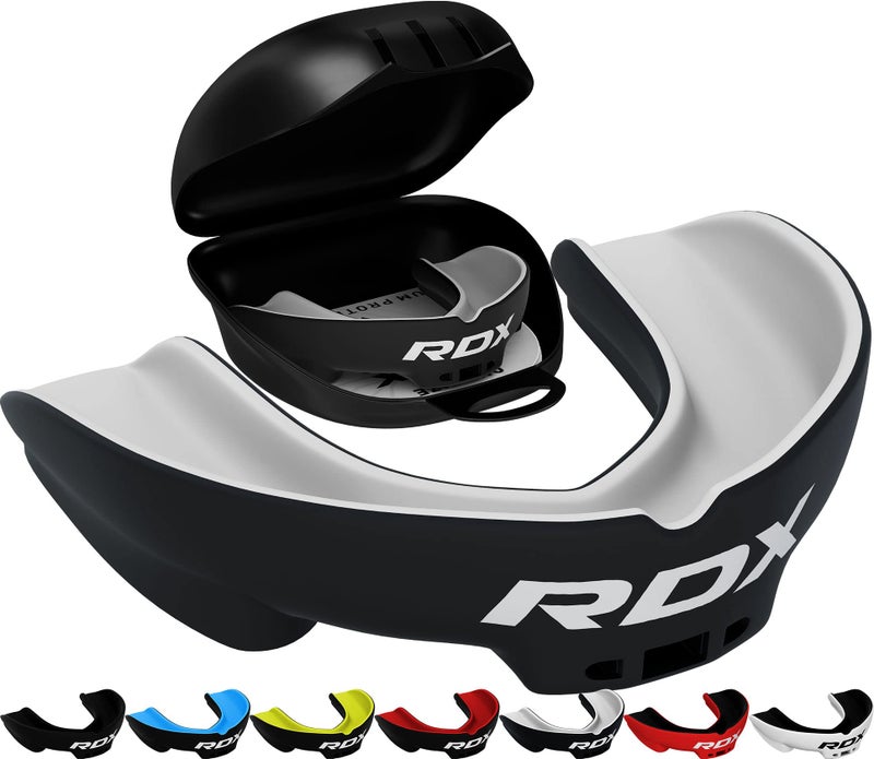 RDX Mouth Guard for Boxing MMA Kickboxing Muay Thai Judo Karate - Kids Gum Shield Mouthpiece Jaw Protector with Case, Martial Arts Football Lacrosse Hockey Bjj Contact Sports Junior Below 12 Years Age - Image 1