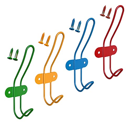 Zagxuade Children Wall Coat Hooks, Kids Colorful Wall Mounted Hooks Rack for Hanging Towels, Clothes, Coats, Hats, Umbrella, Backpacks in Bedroom and Living Room. - Image 1