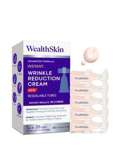 Wealthskin Instant Rapid Wrinkle Eye Cream - Temporary Effects Firm and Lift Under Eye Bags and Reduction Puffiness - 60 Second Tightener 20Tubes (1 Fl Oz (Pack of 1))  - Image 1