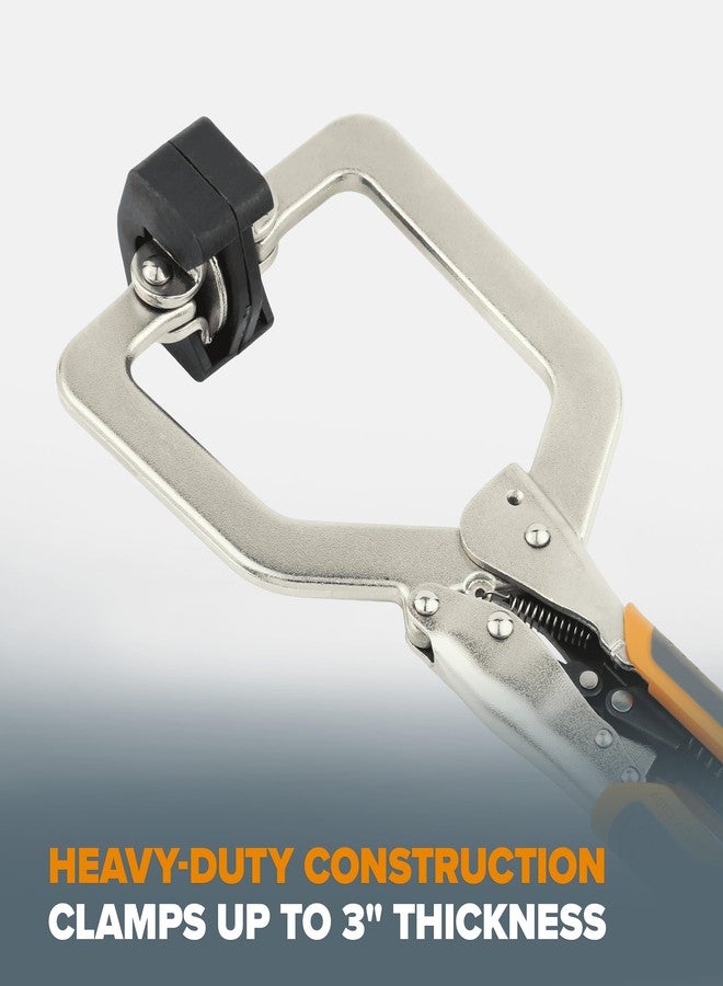 BORA Auto Adjust 3 inch Locking Vise Grip Clamp with Swivel Pads - Heavy Duty Welding Clamps with Comfortable Grips Perfect C Clamp for Woodworking, Welding, and Metalworking - Image 4