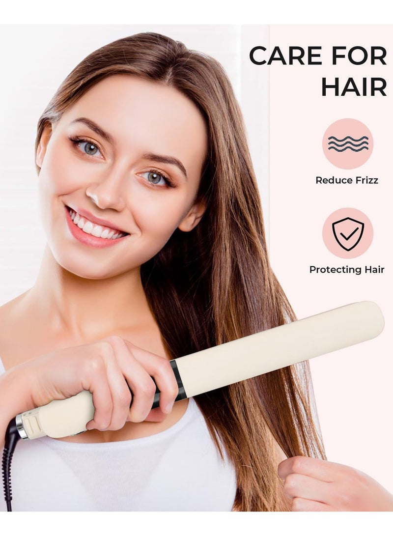 Hair Straightener, Titanium Flat Iron with Adjustable Temp(302°F-446°F), 1 inch Plate for All Hairstyles Hair Straightening Irons - Image 2
