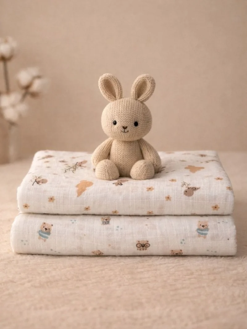 Nautinati Nautinati Baby Boys' Muslin 100% Cotton Pack of 2 All-over Print Woven Swaddles