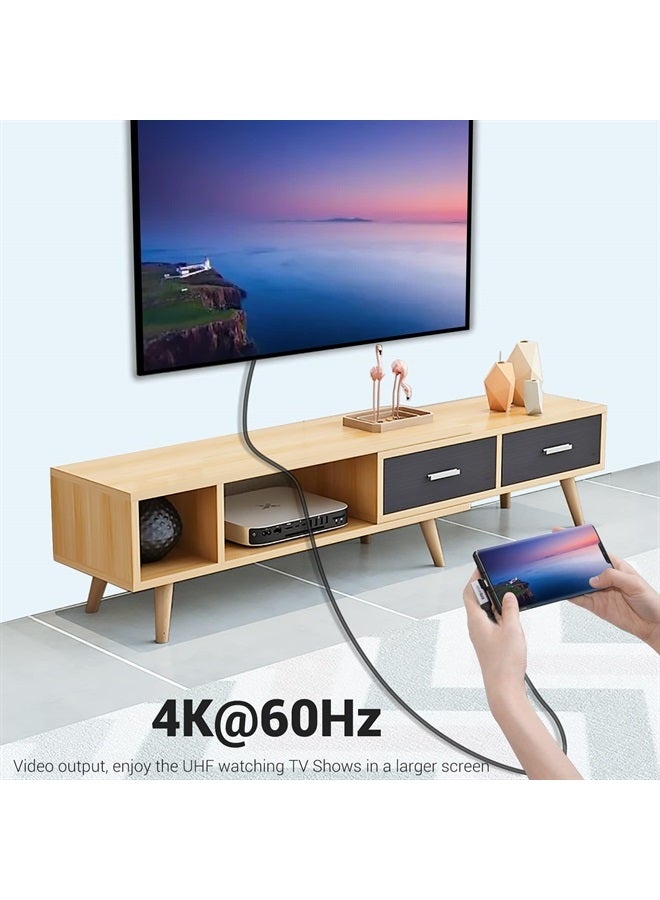 SUMPK USB C 3.1 Data Cable 10FT 2 Packs, Right Angle 100W Gen 2 Fast Charging 10Gbps High Speed Transfer Cable, 4k 60hz Video Output PD Cord Compatible for Monitor Display, Thunderbolt 3, MacBook Pro - Image 4
