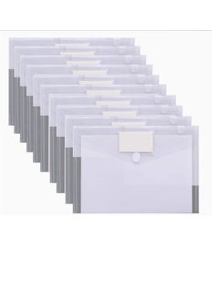 SYOSI Plastic EnvelopesExpanding File Folders, Clear Document A4 Size Envelopes with Label Pocket for School Home Work Office Organization, Business Box 10 Pack  - Image 5