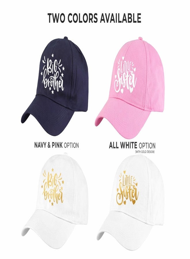 AICA Big Brother & Little Sister Cotton Cap � Blue & Pink Color, Adjustable Strap, Free Size - Image 3