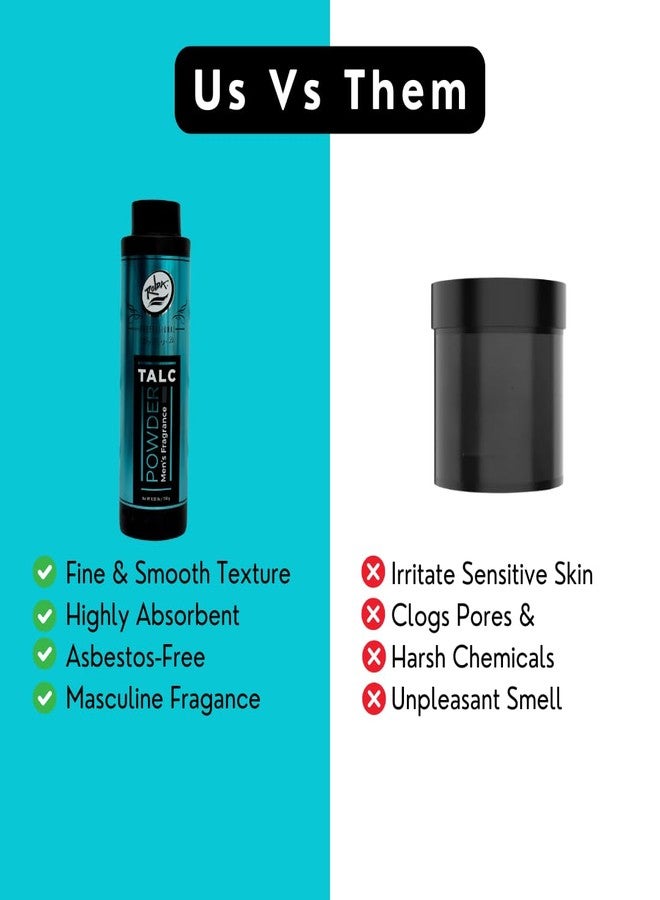 Rolda Men's Barber Talc Powder - White Talcum Powder After-shave Solution Is Highly Absorbent And Provides A Fresh, Clean Feeling After Every Shave, Helping To Calm Itchy Skin And Prevent Irritation - Image 5