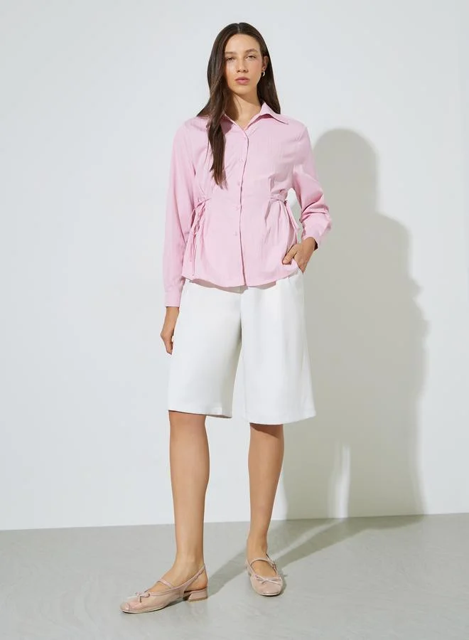 Styli Longline shirt with tieup waist
