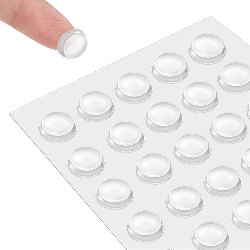 MVM Enterprise Set40Pcs3x8 mmColorTransparentDoor Bumpers SelfAdhesive Rubber Feet Tiny Clear Adhesive Pads for Drawers Glass Tops Cutting Boards Picture Frames Small Furniture - Image 1
