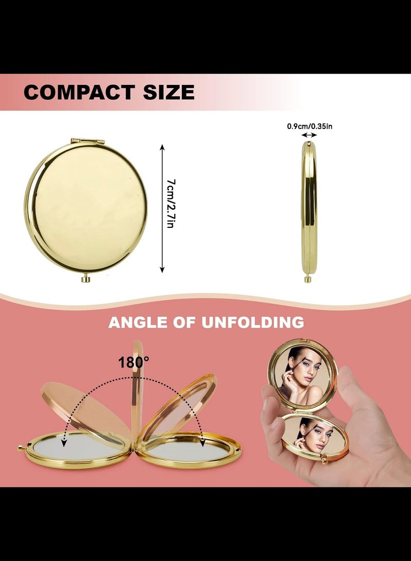 AVACraft Pocket Mirror,Magnifying Compact Mirror for Purses with 2 x 1x Magnification, Folding Mini Pocket Double Sided Travel Makeup Mirror,Perfect for Purse, Pocket Mirror for Gift - Image 2
