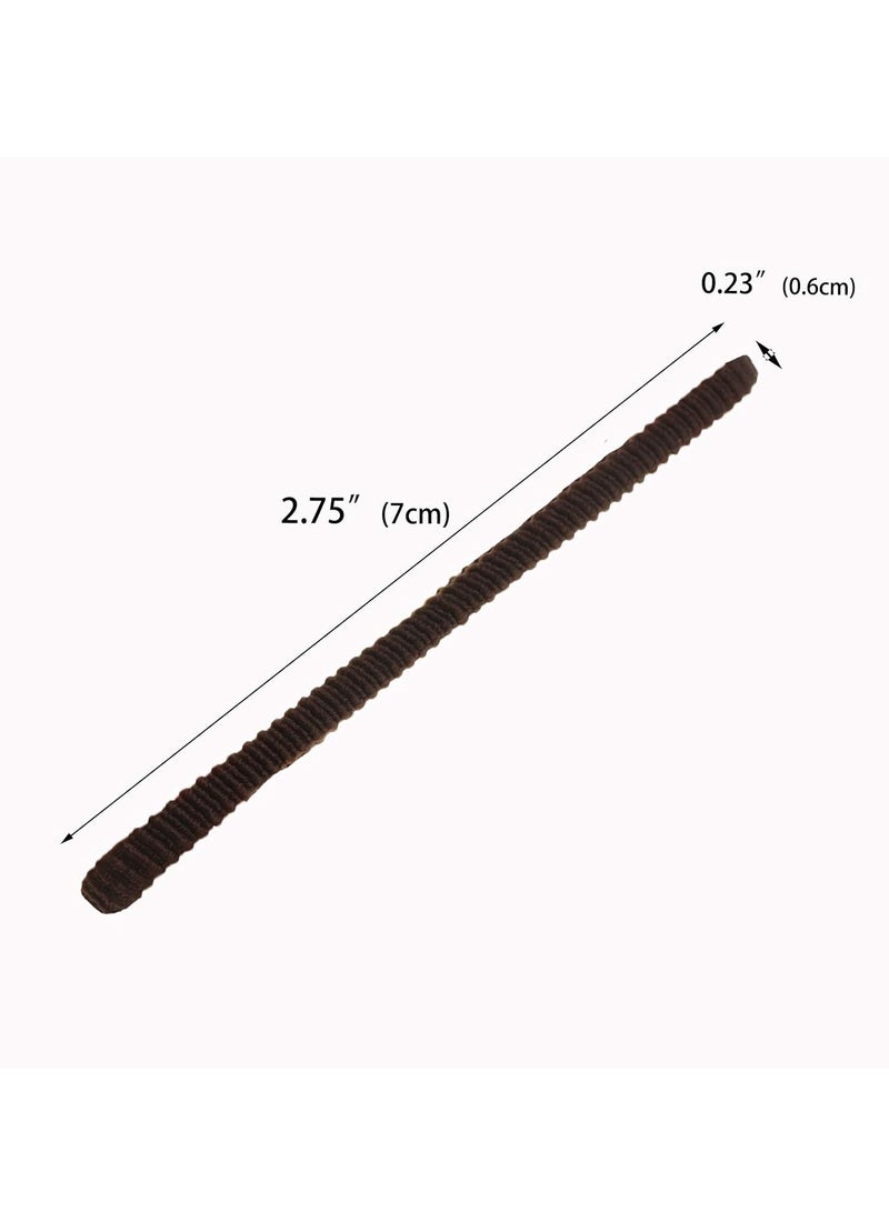 Lelet 200Pcs Nylon Toddler Hair Elastics Ponytail Holder Soft & Seamless Baby Hair Ties, Colorful Rubber Bands for Girls, Gentle on Hair, 2.4cm Diameter-Brown Colors - Image 4