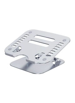 Aluminium Alloy Adjustable Laptop Holder Multi-Angle Stand For Heat Release Foldable Laptop Notebook Stand In Silver