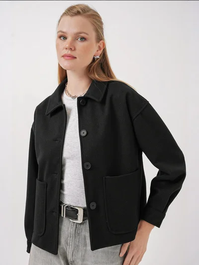 بيغ دارت جاكيت  بأزرار وجيوب