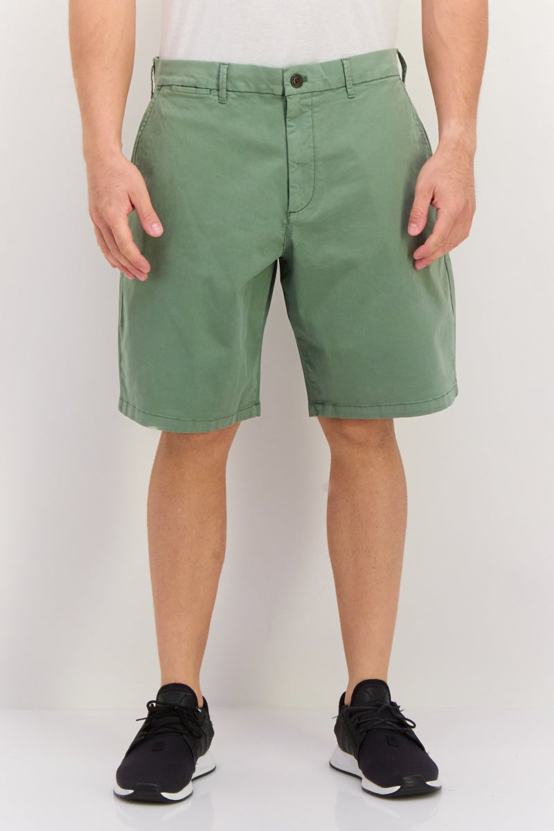 GAP شورتات أساسية بسيطة للرجال بطول 10 إنش، زيتوني - Image 1