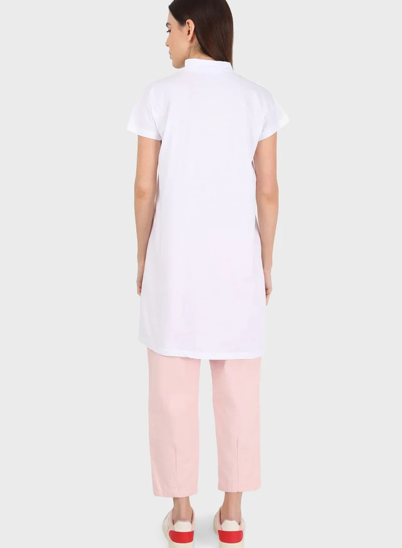 Refka by modanisa High Neck Oversized T-Shirt