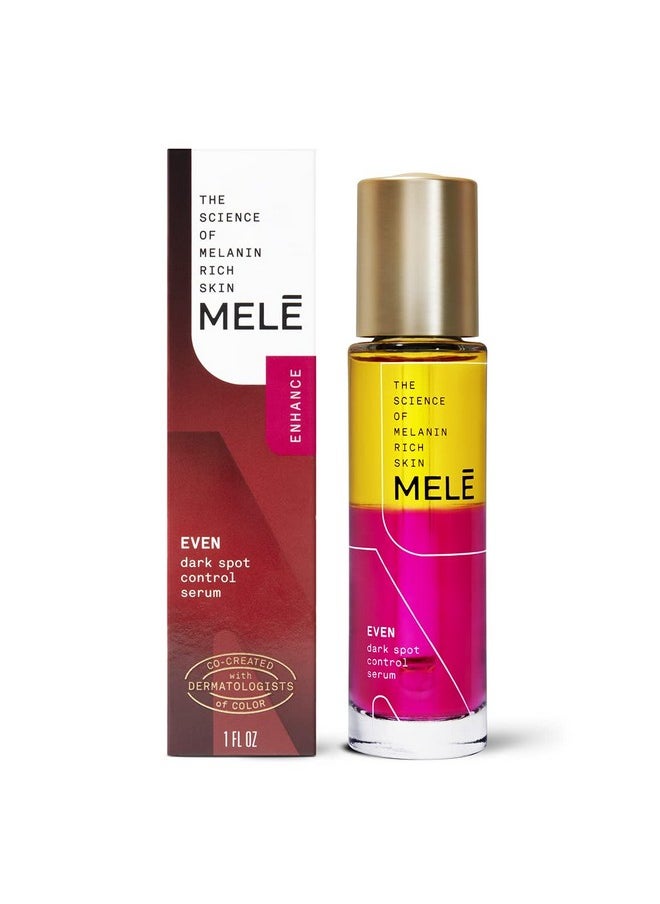 Mele Mele Even Dark Spot Visibly Reduces Dark Spots, Uneven Tone, And Signs Of Aging Control Serum With Niacinamide, Vitamin E, And Pro-Retinol 1 oz  - Image 1