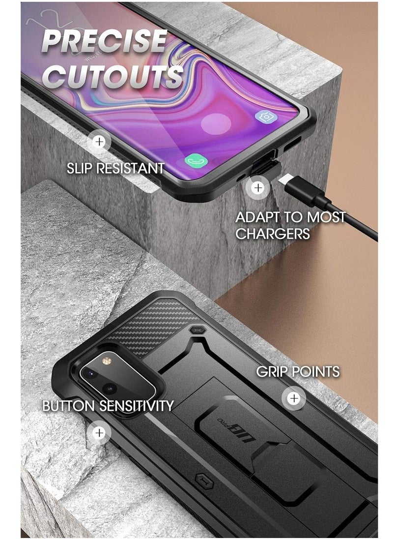 SupCase - SUPCASE Unicorn Beetle Pro Series Designed for Samsung Galaxy S20 FE (2020 Release), Full-Body Dual Layer Rugged Holster & Kickstand Case with Built-in Screen Protector (Black) - Image 1