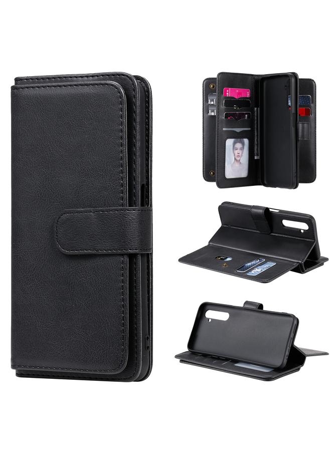 S-TOP Case For OPPO Realme 6 Multifunctional Magnetic Copper Buckle Horizontal Flip Solid Color Leather Case with 10 Card Slots & Wallet & Holder & Photo Frame - Image 1