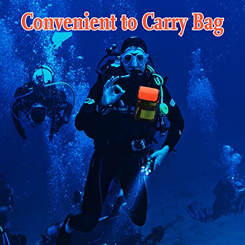 Seafard Scuba Diving Gear Bag, Finger Reel/SMB Safety Surface Marker Buoy Mesh Storage Pocket, Snorkeling Equipment Holder Carry Pouch Orange - Image 3