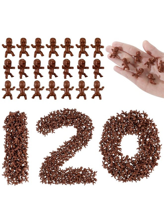 ZYFLSQ 120 Pcs Mini Babies for Baby Shower Games, 1 Inch Tiny Plastic Babies Bulk for My Water Broke Ice Cube, Mardi Gras King Cake Baby Figurines, Hide Hunt Games, Party Decorations Favors(Black) - Image 1