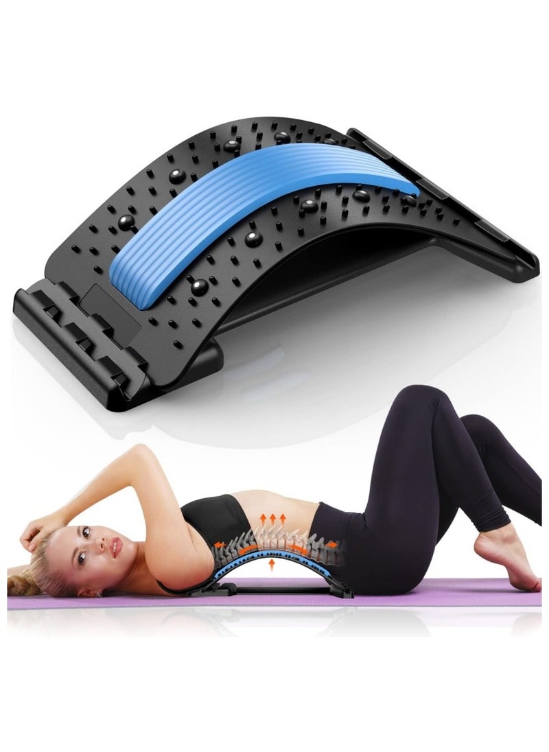 Ru syanl Back Stretcher for Lower Back Pain Relief 3 Level Back Cracking Device for Herniated Disc Scoliosis Spine Decompression Back Cracker Board Lower and Upper Back Stretcher Support  - Image 1