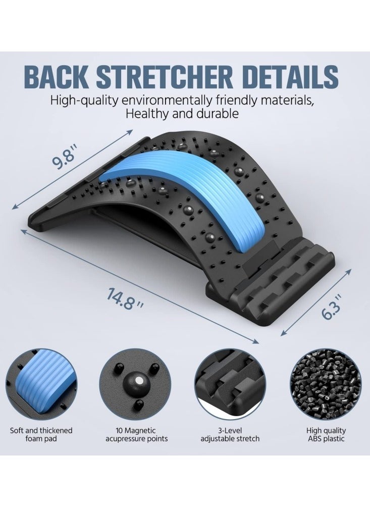 Ru syanl Back Stretcher for Lower Back Pain Relief 3 Level Back Cracking Device for Herniated Disc Scoliosis Spine Decompression Back Cracker Board Lower and Upper Back Stretcher Support  - Image 4