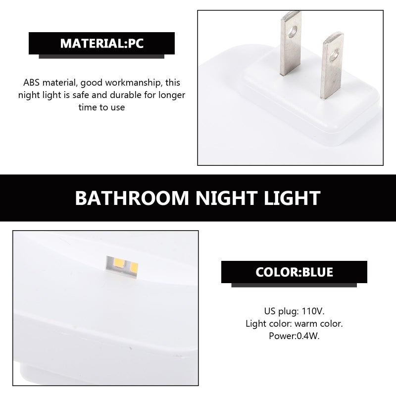3 Pack White LED Motion Sensor Night Light Plug In Wide Angle Detection For Bedroom Bathroom - Image 4