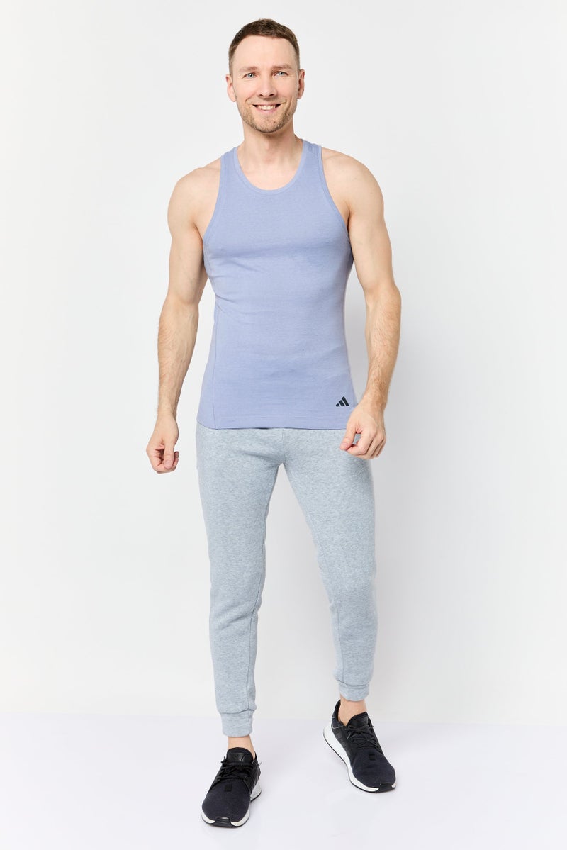 Adidas Men Sportswear Fit Sleeveless Training Vest, Slate Blue  - Image 2