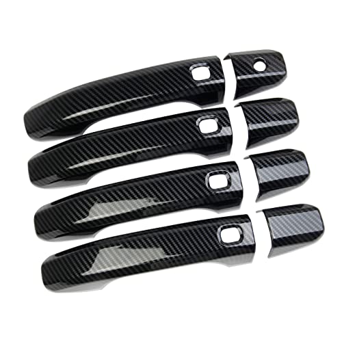 Fewshaw Carbon Fiber Side Door Handles Trim Cover for 2021-2025 Chevy Tahoe Suburban for 2021-2025 GMC Yukon - Image 2
