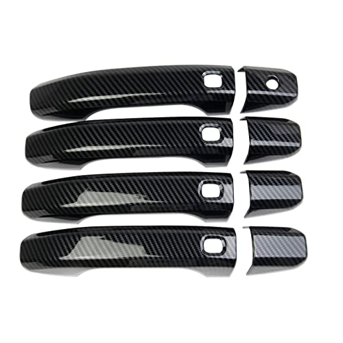Fewshaw Carbon Fiber Side Door Handles Trim Cover for 2021-2025 Chevy Tahoe Suburban for 2021-2025 GMC Yukon - Image 5