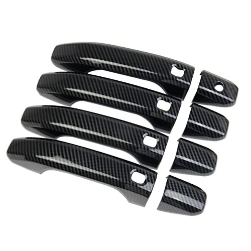 Fewshaw Carbon Fiber Side Door Handles Trim Cover for 2021-2025 Chevy Tahoe Suburban for 2021-2025 GMC Yukon - Image 3