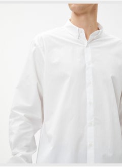 KOTON Basic Shirt Classic Neck Long Sleeve Buttoned Cotton  - Image 5