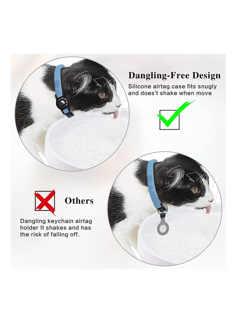 SOLARAE 2 Pack Case for Airtag 2021, for Airtag Dog Collar Holder, for Airtag Cat Collar Case with Anti-Lost Design for Cat Dog Collars Small Pet Puppy Loop & Backpack Bag Straps - Image 4