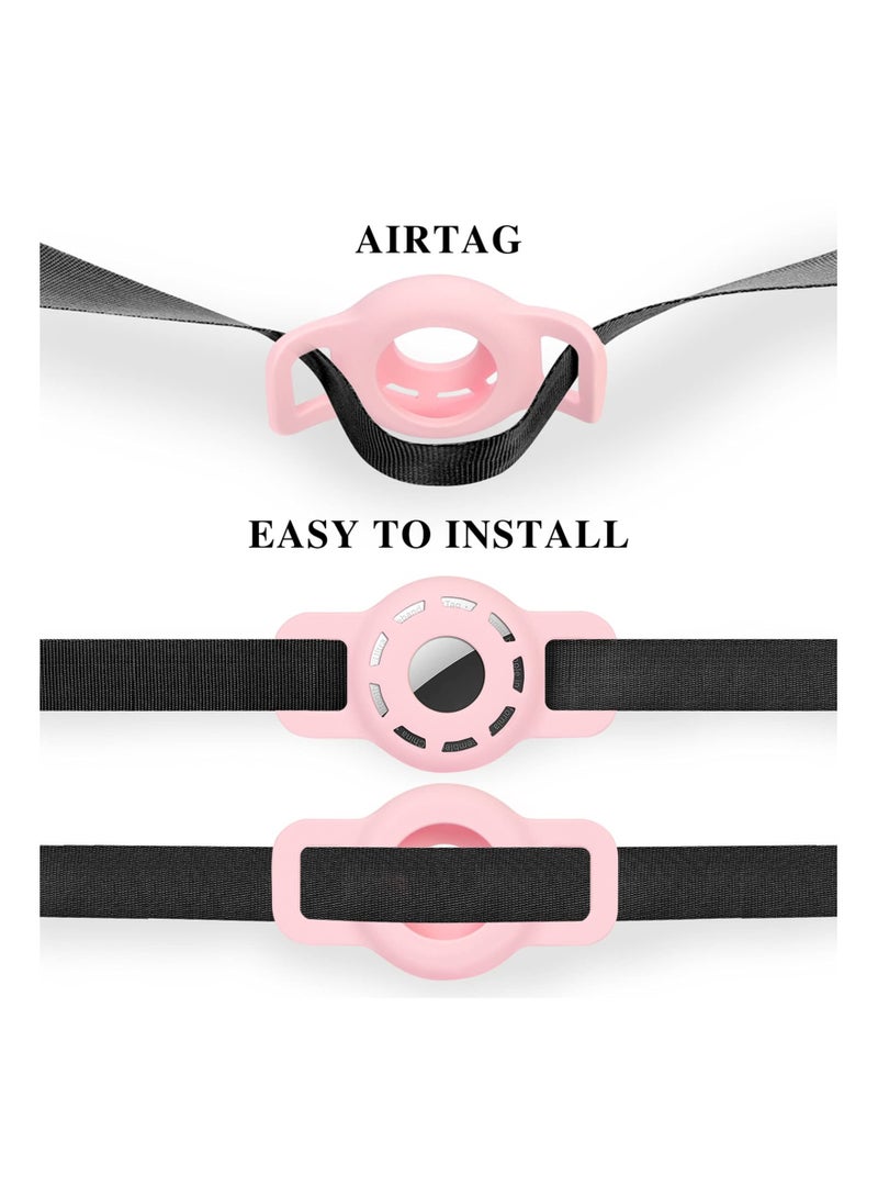 SOLARAE 2 Pack Case for Airtag 2021, for Airtag Dog Collar Holder, for Airtag Cat Collar Case with Anti-Lost Design for Cat Dog Collars Small Pet Puppy Loop & Backpack Bag Straps - Image 5