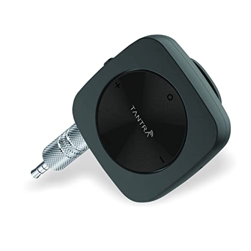 TANTRA Magico Pro: Smart Car Bluetooth AUX Adapter Receiver Car Kit Bluetooth Receiver with 3.5mm AUX for Home Music Stereo Speakers Headphones (Built in Mic with BT. 5.0 Version), Black - Image 1