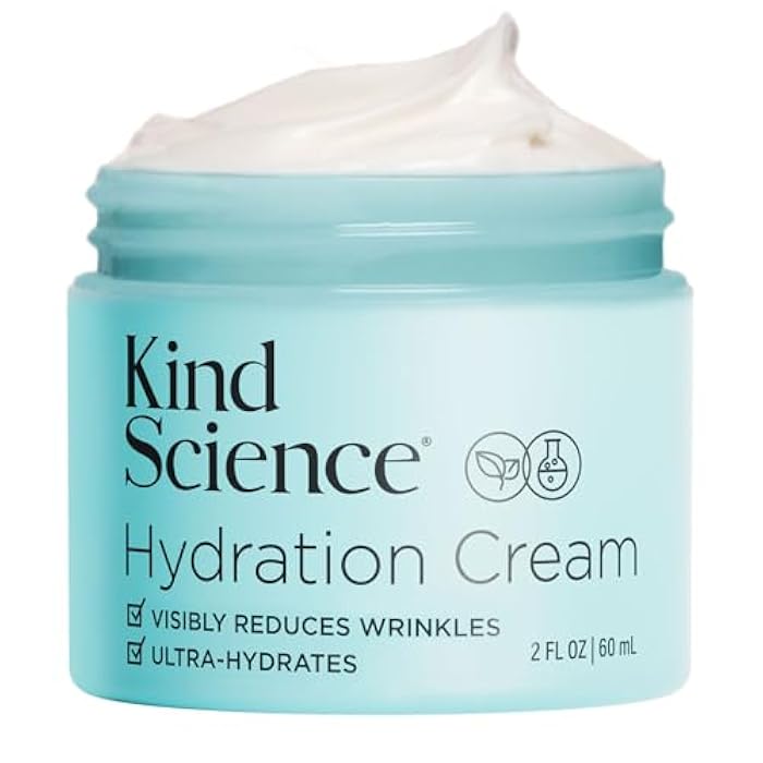 Kind Science Hydration Cream - Moisturizer Face Cream For Women - Anti Aging for Day and Night - Visibly Reduces Wrinkles, Improves Smoothness & Elasticity - Fragrance Free, Cruelty Free, 2 oz - Image 1