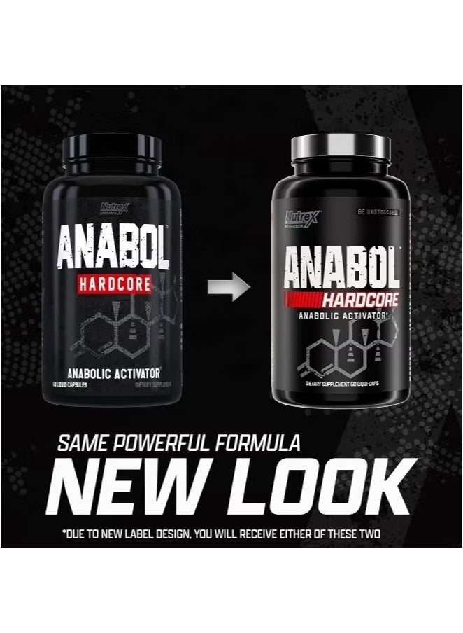 Nutrex Anabol Hardcore Muscle Builder – 60 Liqui-Caps – Anabolic Activator For Strength, Lean Mass & Protein Synthesis Support