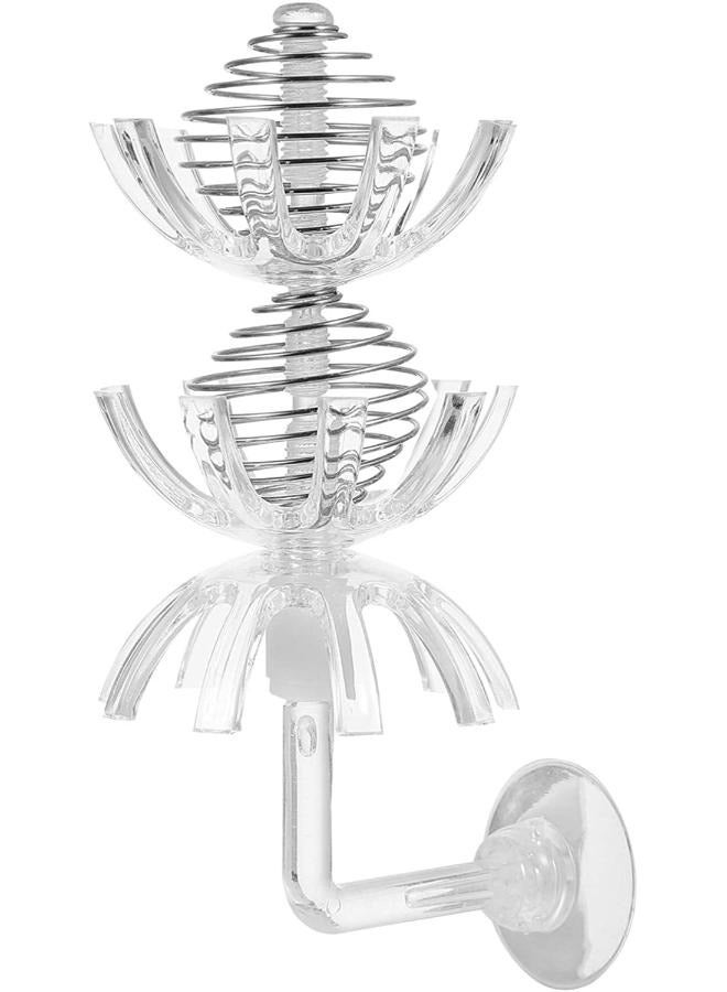 طبق تغذية الروبيان لحوض السمك من بي آند كيه، أوعية شفافة مزدوجة المغذية، قفص متعدد الأغراض من الأكريليك الشفاف - Image 1