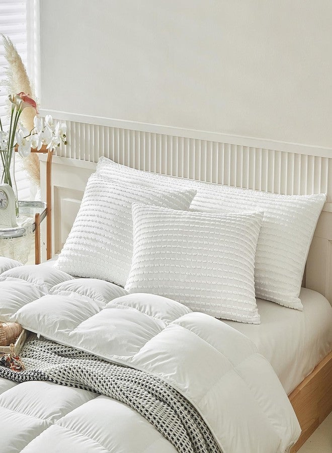 WARMDERN White Pillow Covers Body Pillow Cover Soft Microfiber Pillow Cases Set of 1 Boho Textured Pillowcase with Envelope Closure(White, Body-1 20x54 Inches) - Image 4