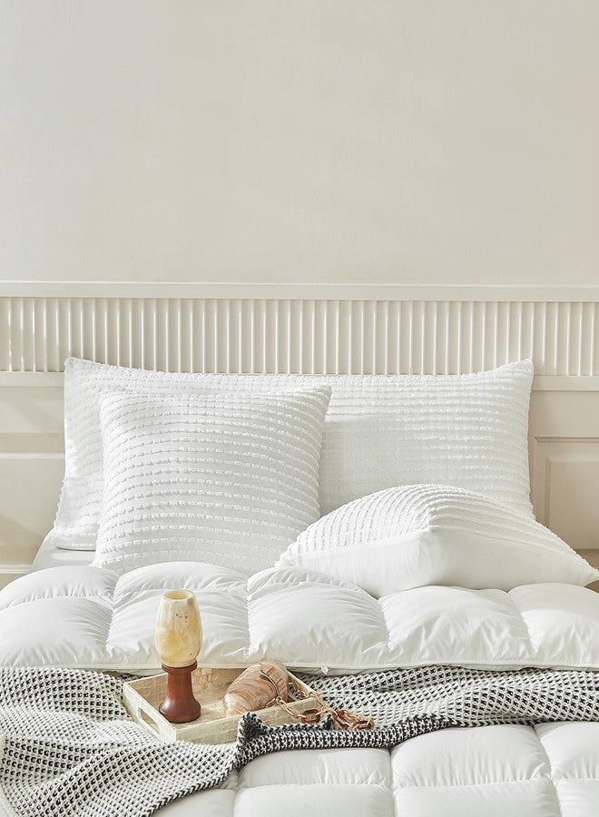 WARMDERN White Pillow Covers Body Pillow Cover Soft Microfiber Pillow Cases Set of 1 Boho Textured Pillowcase with Envelope Closure(White, Body-1 20x54 Inches) - Image 5
